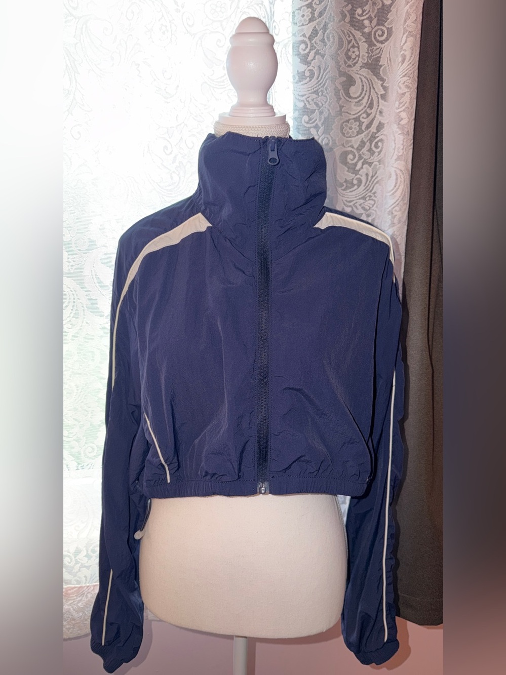 Navy Blue Women's Lightweight Track Jacket
